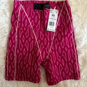 Ivy Park x Adidas Pink Geometric Patterned Shorts